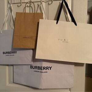 Designer Shopping Bags Lot Burberry Longchamp Rag & Bone Closet Props